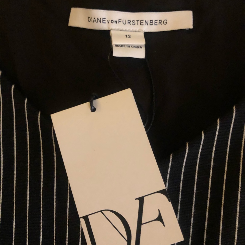 NWT Diane Von Furstenberg Striped Bevin Dress - Picture 3 of 3